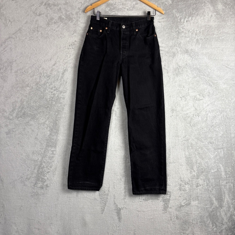 Levi's Jeans 501 90s Size 25 Black Straight Leg Denim Relaxed Y2K Vintage